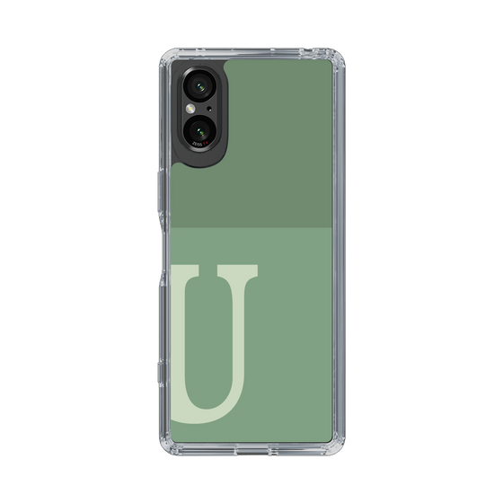 Slim Protection Case［ Original - initial two tone - U green ］