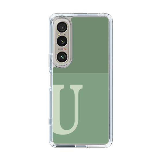Slim Protection Case［ Original - initial two tone - U green ］
