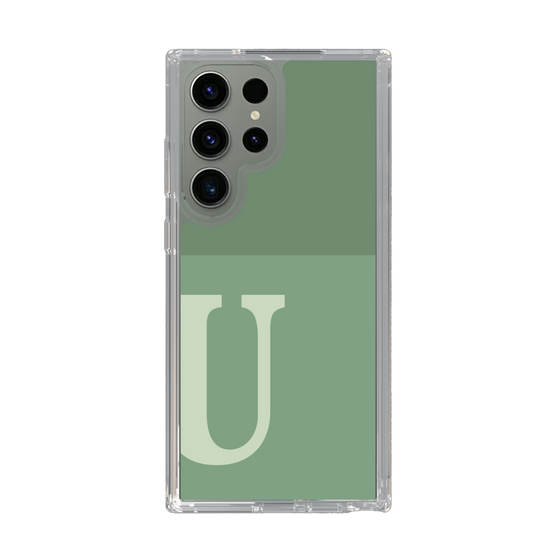 Slim Protection Case［ Original - initial two tone - U green ］