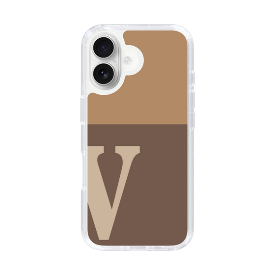 Slim Protection Case［ オリジナル - initial two tone - V brown ］