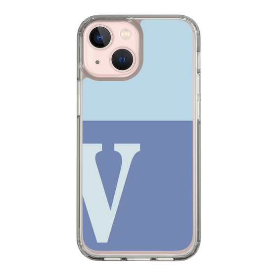 Slim Protection Case［ Original - initial two tone - V blue ］