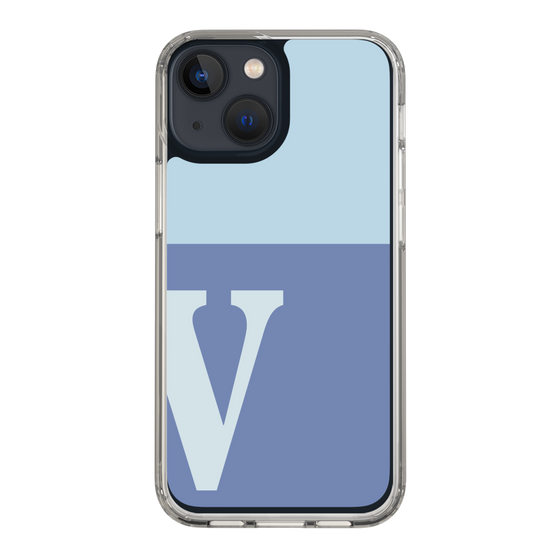 Slim Protection Case［ Original - initial two tone - V blue ］