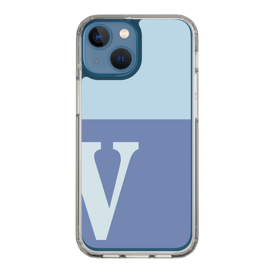 Slim Protection Case［ Original - initial two tone - V blue ］