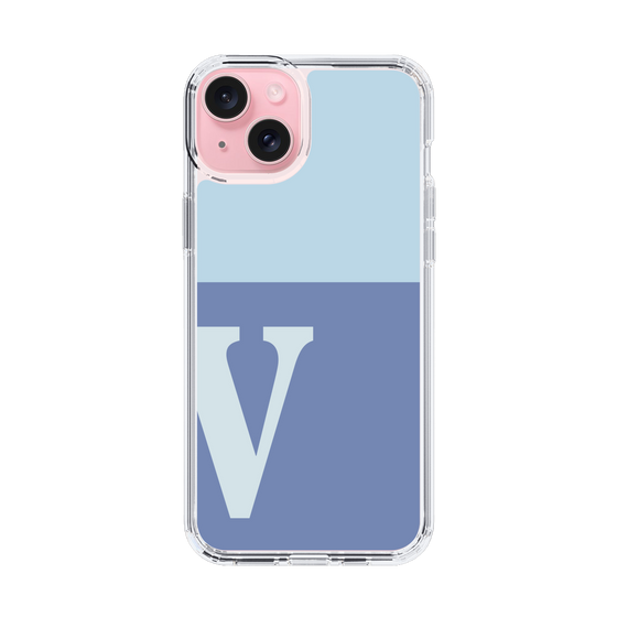 Slim Protection Case［ Original - initial two tone - V blue ］