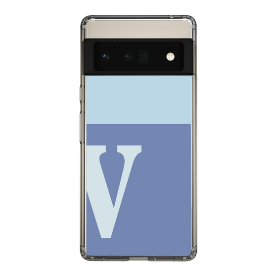 Slim Protection Case［ Original - initial two tone - V blue ］