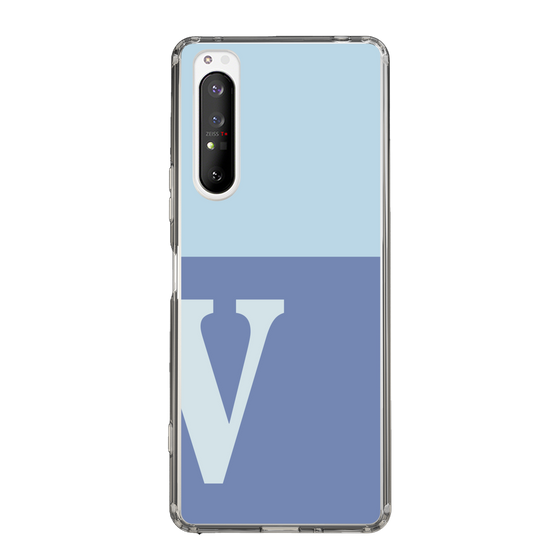 Slim Protection Case［ Original - initial two tone - V blue ］