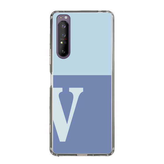 Slim Protection Case［ Original - initial two tone - V blue ］
