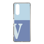 Slim Protection Case［ Original - initial two tone - V blue ］
