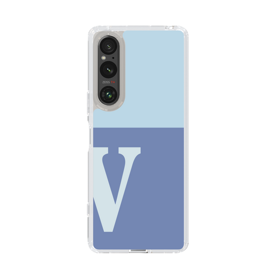 Slim Protection Case［ Original - initial two tone - V blue ］