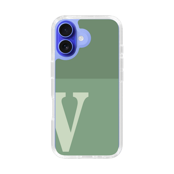 Slim Protection Case［ オリジナル - initial two tone - V green ］