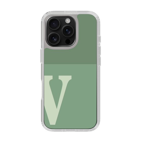 Slim Protection Case［ オリジナル - initial two tone - V green ］