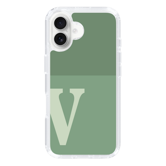 Slim Protection Case［ オリジナル - initial two tone - V green ］