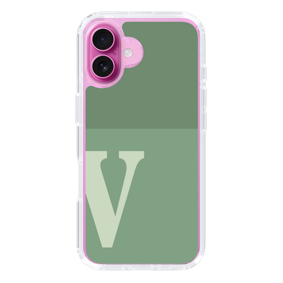 Slim Protection Case［ オリジナル - initial two tone - V green ］