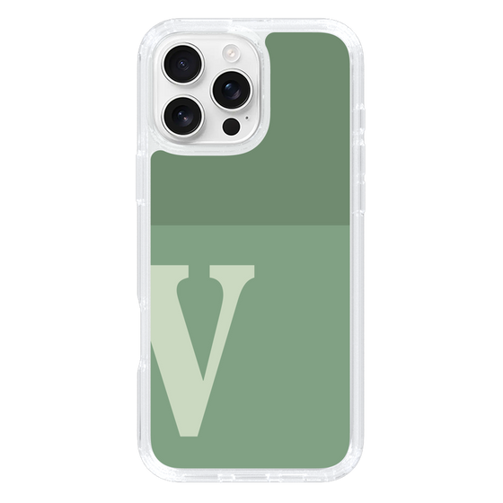Slim Protection Case［ オリジナル - initial two tone - V green ］