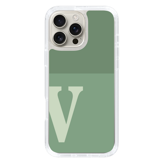 Slim Protection Case［ オリジナル - initial two tone - V green ］