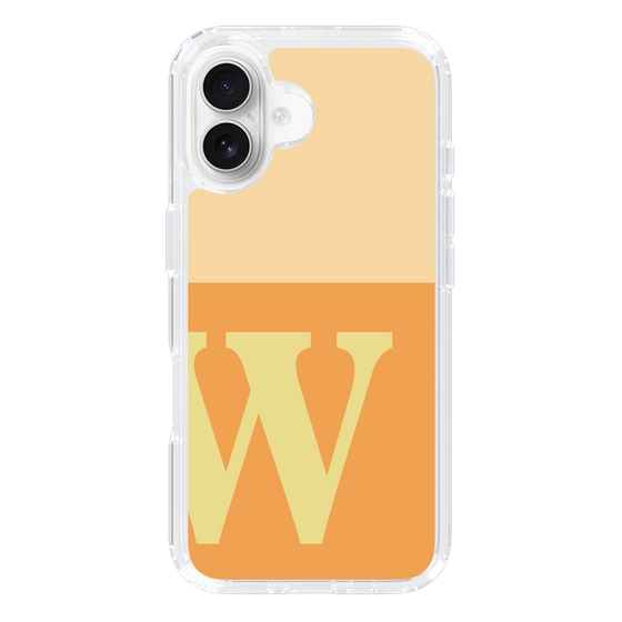 Slim Protection Case［ オリジナル - initial two tone - W orange ］