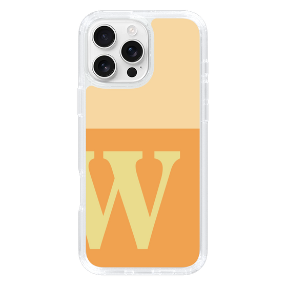 Slim Protection Case［ オリジナル - initial two tone - W orange ］