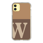 Slim Protection Case［ Original - initial two tone - W brown ］
