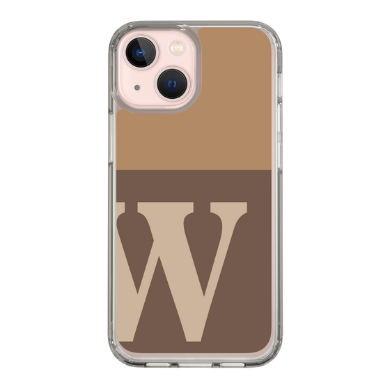 Slim Protection Case［ Original - initial two tone - W brown ］