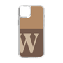 Slim Protection Case［ Original - initial two tone - W brown ］