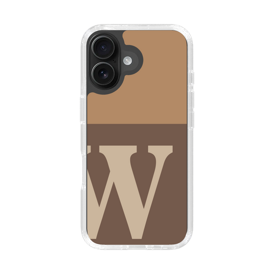 Slim Protection Case［ オリジナル - initial two tone - W brown ］