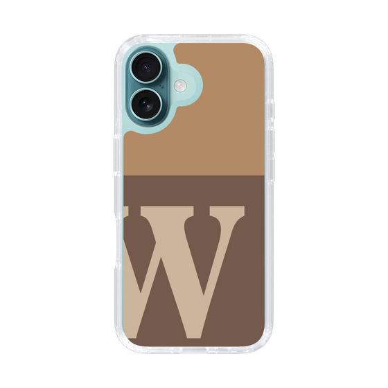 Slim Protection Case［ オリジナル - initial two tone - W brown ］