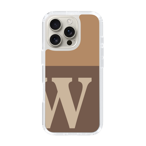 Slim Protection Case［ オリジナル - initial two tone - W brown ］