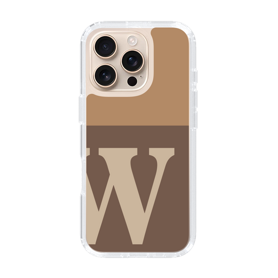 Slim Protection Case［ オリジナル - initial two tone - W brown ］