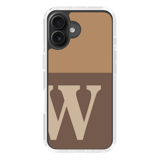Slim Protection Case［ オリジナル - initial two tone - W brown ］