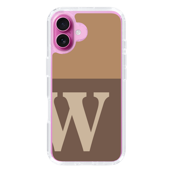 Slim Protection Case［ オリジナル - initial two tone - W brown ］