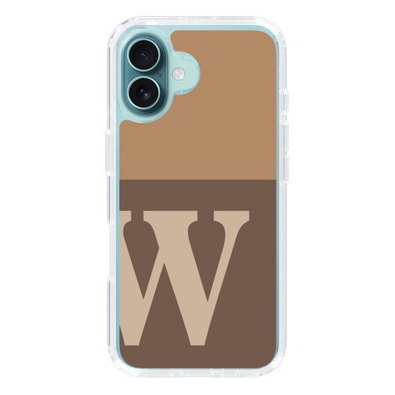 Slim Protection Case［ オリジナル - initial two tone - W brown ］