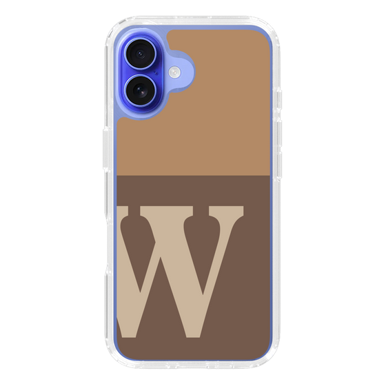 Slim Protection Case［ オリジナル - initial two tone - W brown ］