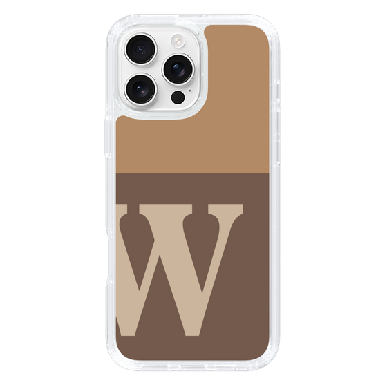 Slim Protection Case［ オリジナル - initial two tone - W brown ］