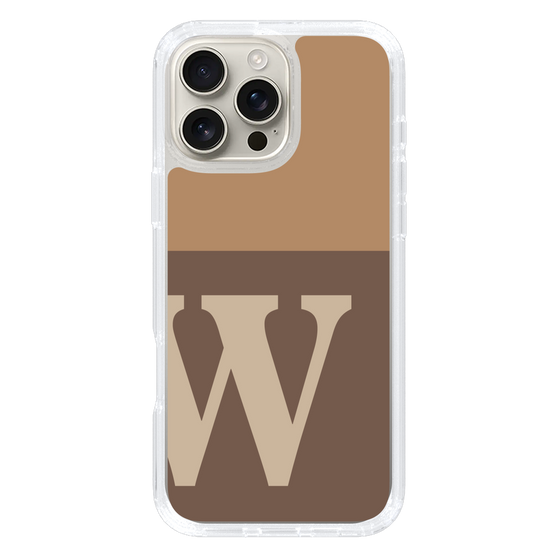 Slim Protection Case［ オリジナル - initial two tone - W brown ］