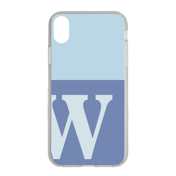 Slim Protection Case［ Original - initial two tone - W blue ］