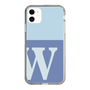 Slim Protection Case［ Original - initial two tone - W blue ］