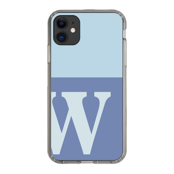 Slim Protection Case［ Original - initial two tone - W blue ］