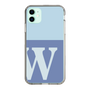 Slim Protection Case［ Original - initial two tone - W blue ］