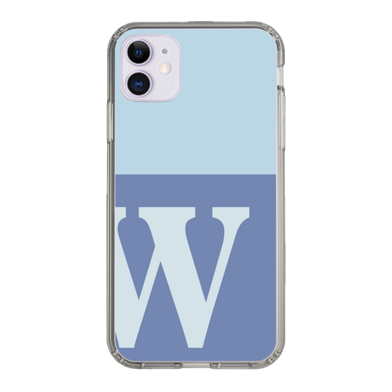 Slim Protection Case［ Original - initial two tone - W blue ］