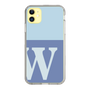 Slim Protection Case［ Original - initial two tone - W blue ］