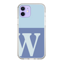Slim Protection Case［ Original - initial two tone - W blue ］