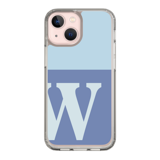 Slim Protection Case［ Original - initial two tone - W blue ］