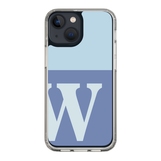 Slim Protection Case［ Original - initial two tone - W blue ］
