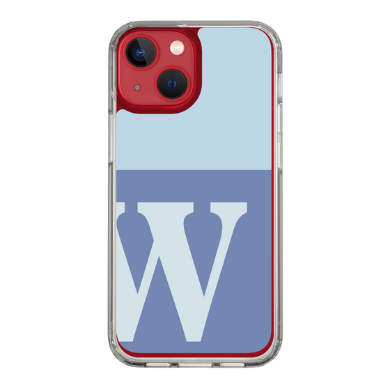 Slim Protection Case［ Original - initial two tone - W blue ］