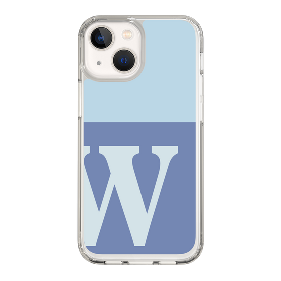 Slim Protection Case［ Original - initial two tone - W blue ］
