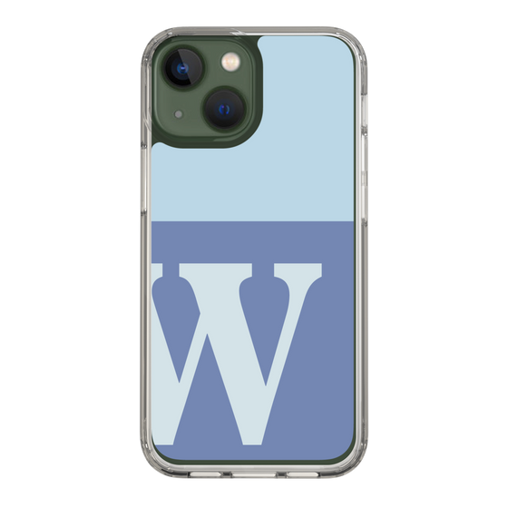 Slim Protection Case［ Original - initial two tone - W blue ］