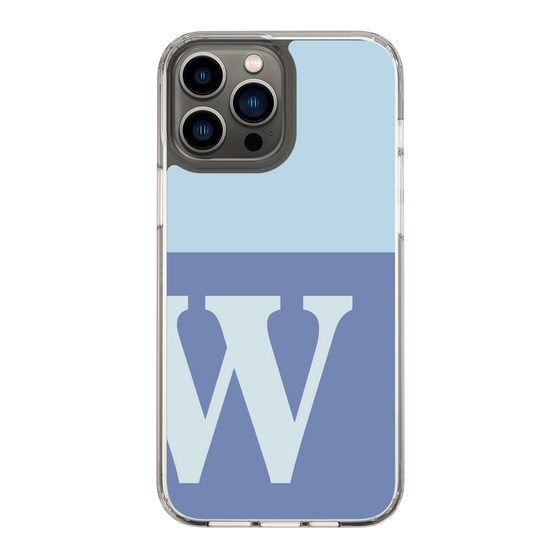 Slim Protection Case［ Original - initial two tone - W blue ］