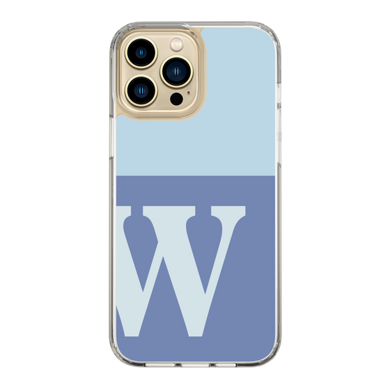 Slim Protection Case［ Original - initial two tone - W blue ］