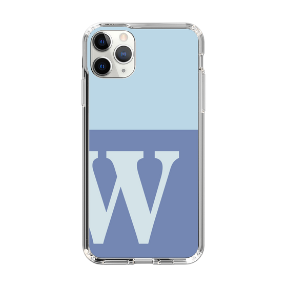 Slim Protection Case［ Original - initial two tone - W blue ］