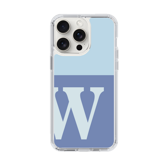 Slim Protection Case［ Original - initial two tone - W blue ］